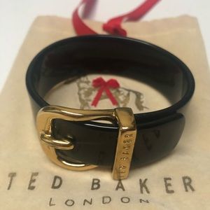 Ted Baker Buckle Bracelet Black and Gold